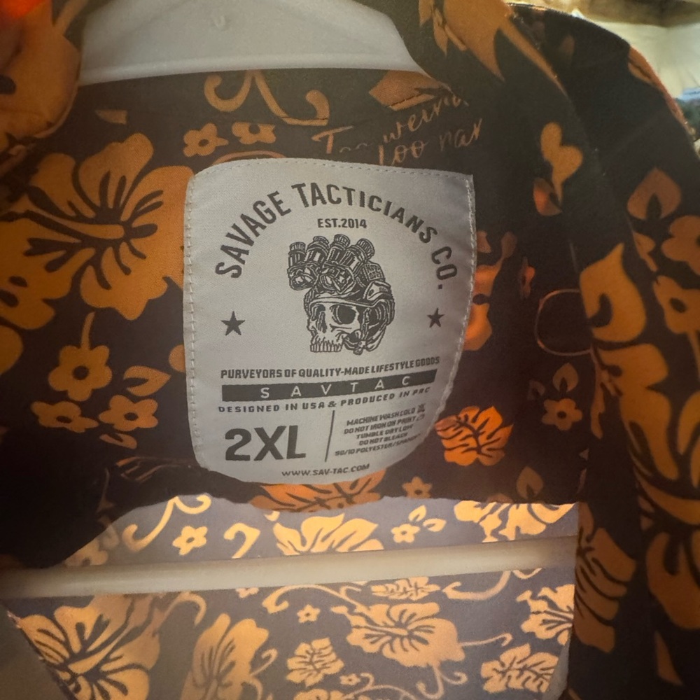 Savage Tacticians Floral Shirt 2XL